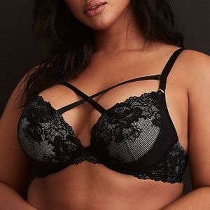 Torrid Grey and Black 48C Bra New